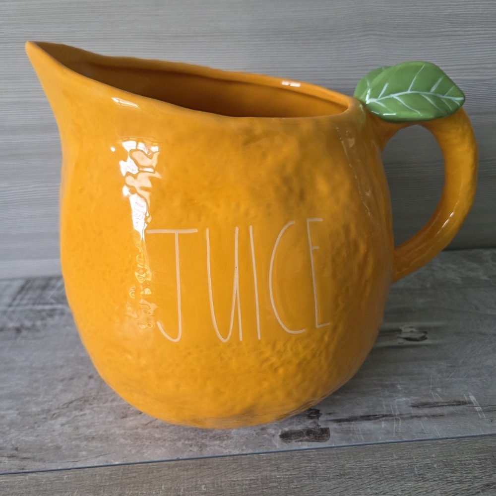 Rae Dunn‎ Summer Orange LL JUICE Gallon Pitcher Textured Large Jug Carafe Farm